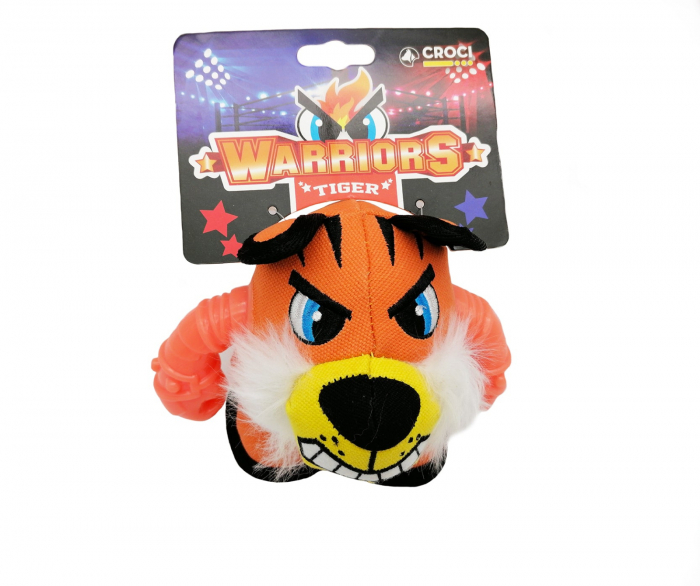 Jucarie pentru caini Croci Warriors Tiger, 18 x 12 x 12 xm [2]