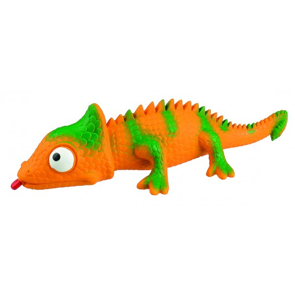 Jucarie pentru caini Tatrapet, cameleon, 30 cm, portocaliu