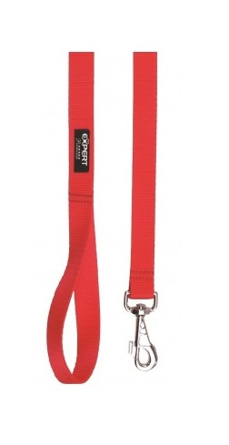 Lesa pentru caini Pet Expert, 1.5 x 120 cm, rosu