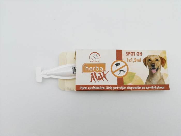 Picaturi impotriva parazitilor externi pentru caini Fine Dog HerbaMax, Talie medie, 1.5 ml [3]