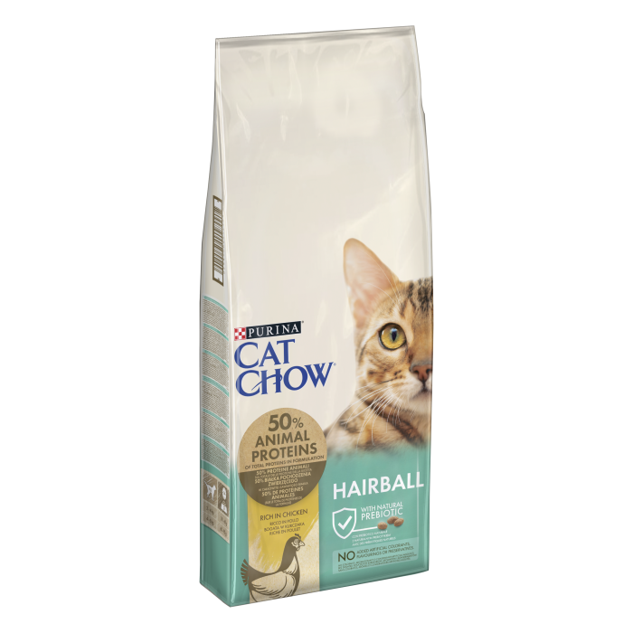 PURINA CAT CHOW Hairball Control bogata in pui, hrana uscata pentru pisici, 15 kg [1]