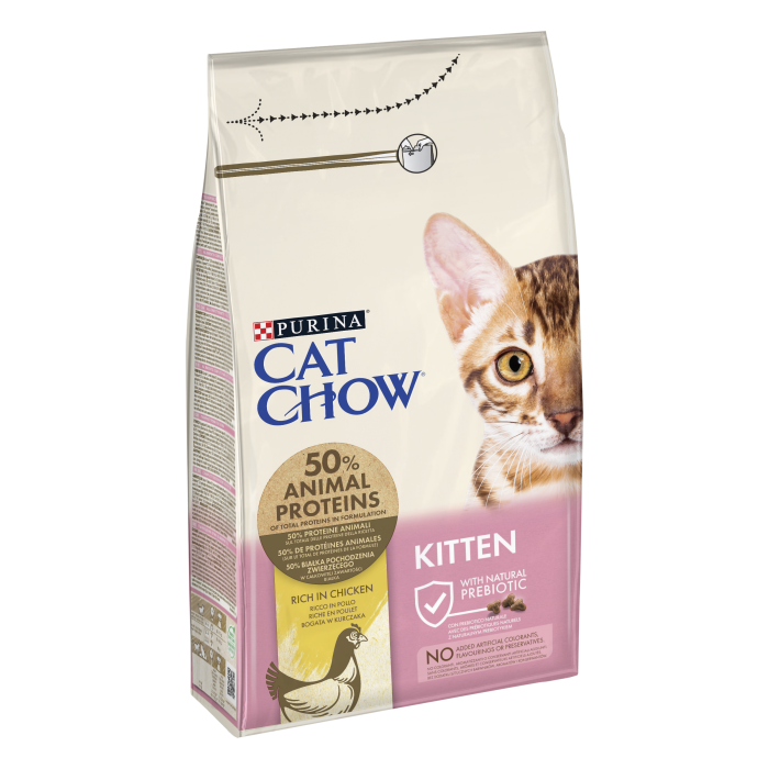 Hrana uscata pentru pisici Purina Cat Chow Kitten, Junior, Pui, 1.5kg