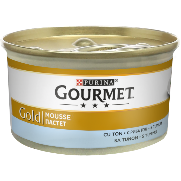PURINA GOURMET GOLD Mousse cu Ton, hrana umeda pentru pisici, conserva 85 g [1]