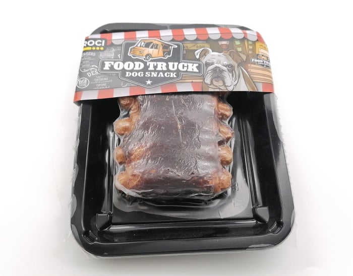Recompensa pentru caini Croci Food Truck, din piele de vita si carne de pui, 105g [4]