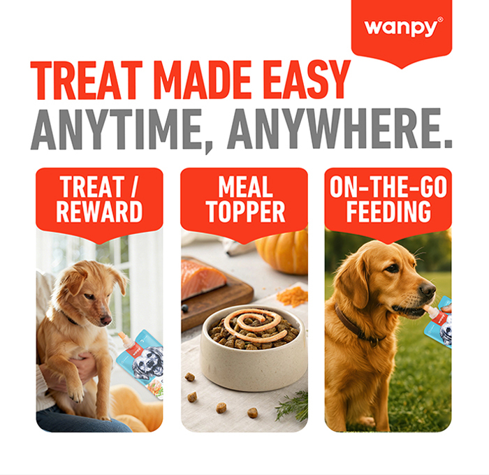 Recompensa pentru caini Wanpy Tasty Meat cu Rata, morcov si mazare, 90g [4]