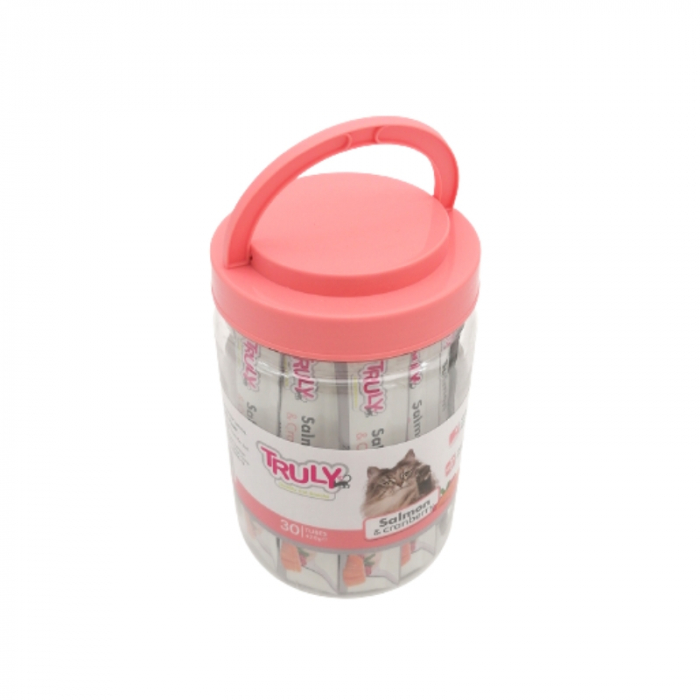 Recompense cremoase pentru pisici, Truly, somon si merisoare, 14g x 30 bucati [3]
