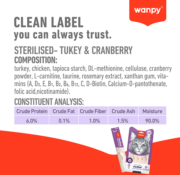 Recompense cremoase pentru pisici sterilizate Wanpy Senior 7+, cu Pui si ficat, Grain Free, 5 x 14g [8]