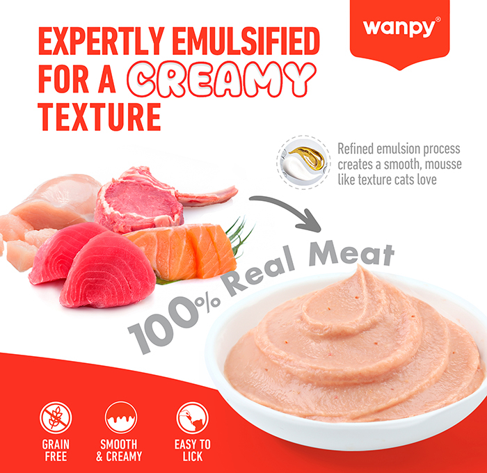 Recompense cremoase pentru pisici Wanpy Superfoods, cu Ton si fructe de padure, 5 x 14g [6]