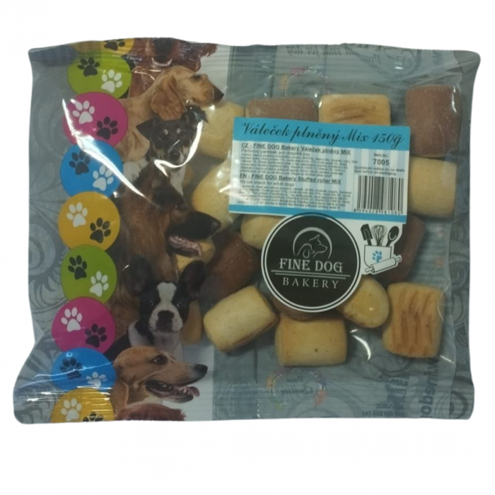 Recompense pentru caini Fine Dog, rulou umplut, 150g