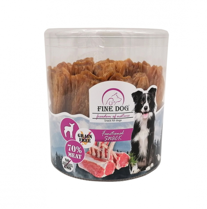 Recompense pentru caini Fine Dog, Grain Free, Miel, 25 bucati