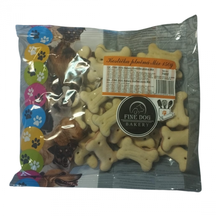 Recompense pentru caini Fine Dog, mix os umplut, 150g