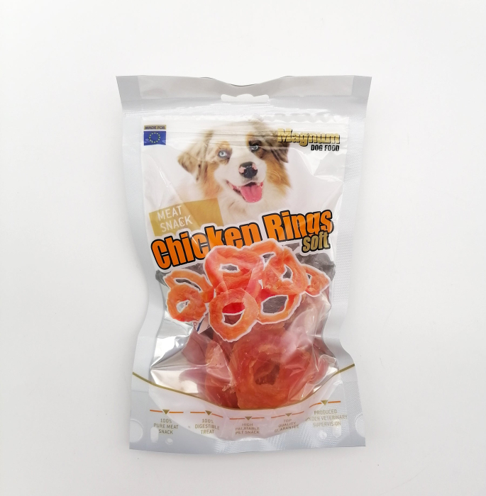 Recompense pentru caini Magnum, inele cu pui soft , 80g [2]