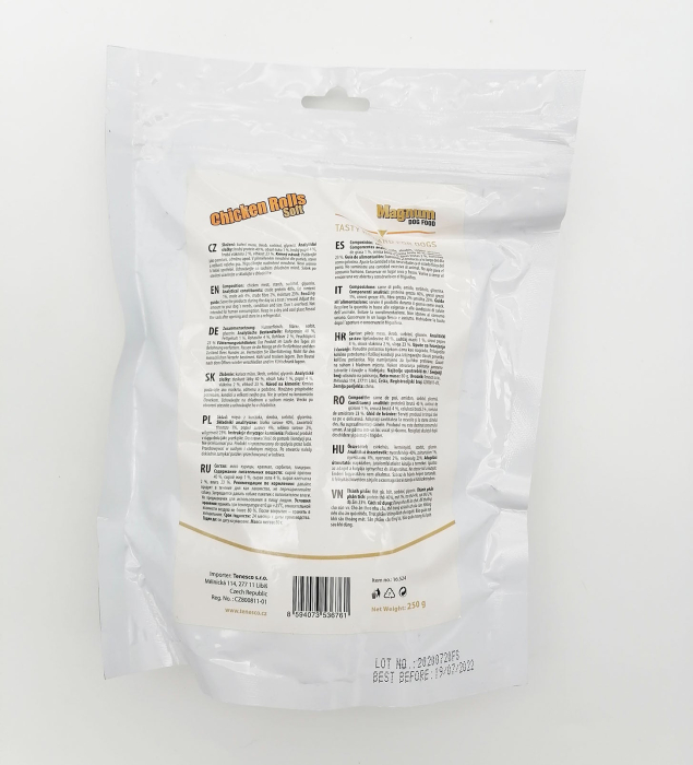 Recompense pentru caini Magnum, rulouri cu pui, 250g [3]