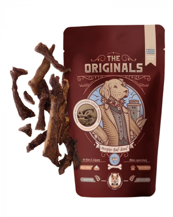Recompense pentru caini The Originals, Fasii uscate de vita, 80g