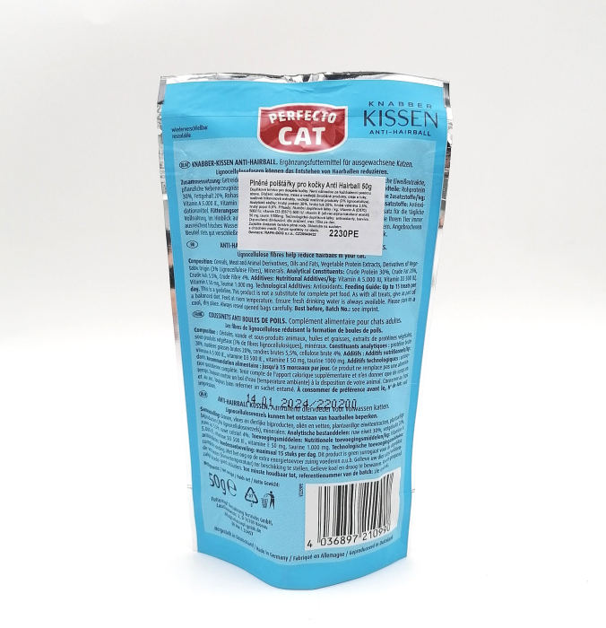 Recompense pentru pisici Perfecto Cat, Anti-Hairball, 50g [5]