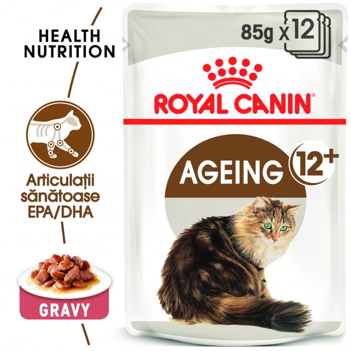 Royal Canin Ageing 12+ hrana umeda pisica senior (in sos), 12 x 85 g