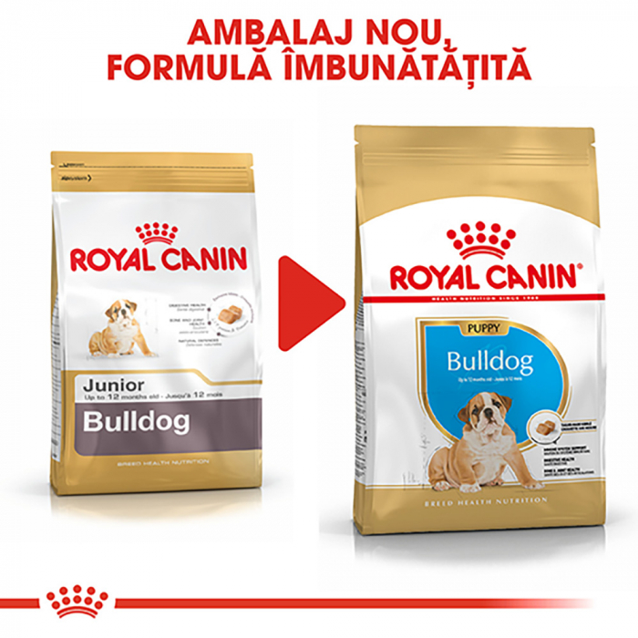 Hrana uscata pentru caini Royal Canin Bulldog Puppy, Junior, 3kg [3]