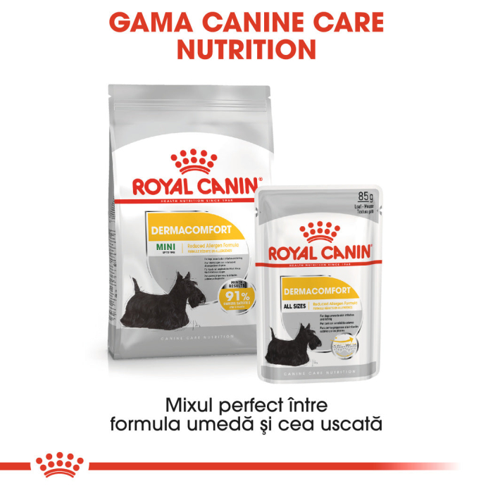 Royal Canin Dermacomfort Adult hrana umeda caine pentru prevenirea iritatiilor pielii, 12 x 85 g [5]