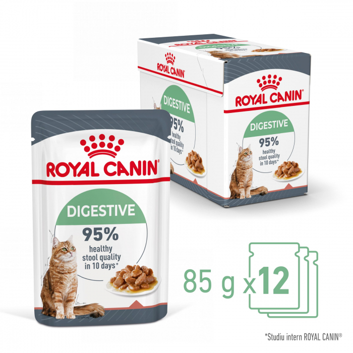 Royal Canin Digest Sensitive Care Adult hrana umeda pisica, confort digestiv (in sos), 12 x 85 g [4]
