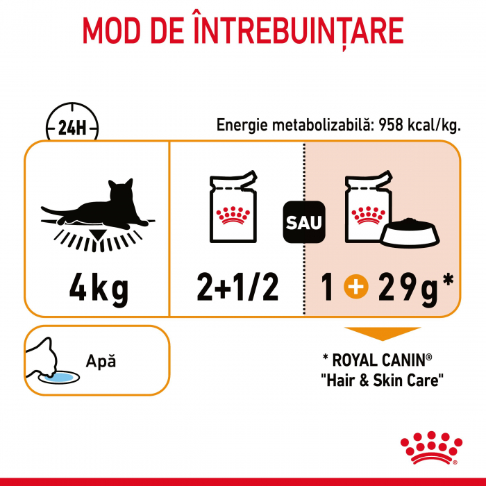 Hrana umeda pentru pisici Royal Canin Hair & Skin Care Adult, 12 x 85g [12]