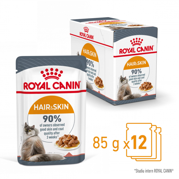 Hrana umeda pentru pisici Royal Canin Hair & Skin Care Adult, 12 x 85g [4]