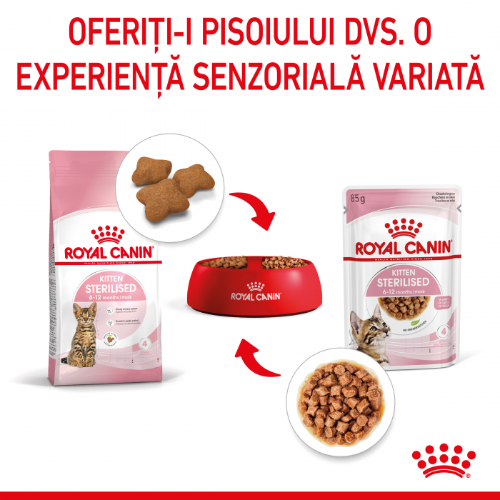 Royal Canin Kitten Sterilised hrana umeda pisica sterilizata junior (in sos), 12 x 85 g [8]