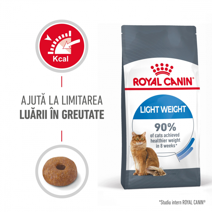 Hrana uscata pentru pisici Royal Canin Light Weight Care Adult, Limitarea cresterii in greutate, 8kg