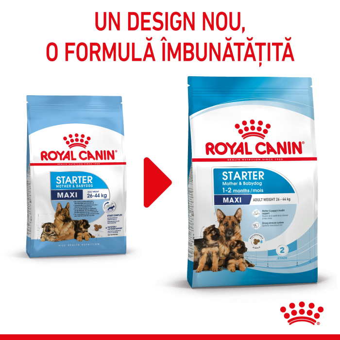 Hrana uscata pentru caini Royal Canin Maxi Starter Mother Babydog, mama si puiul, 15kg