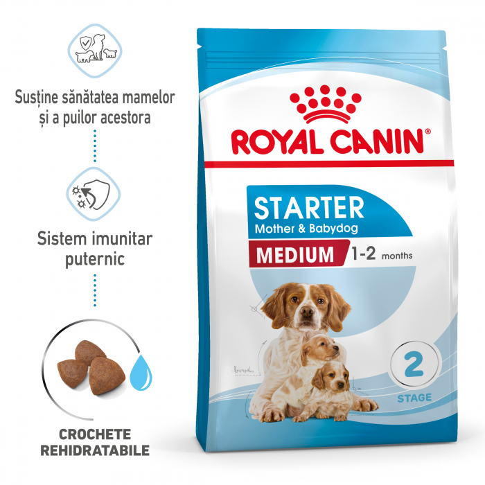 Royal Canin Medium Starter Mother  Babydog, mama si puiul, hrana uscata caine, 4 kg