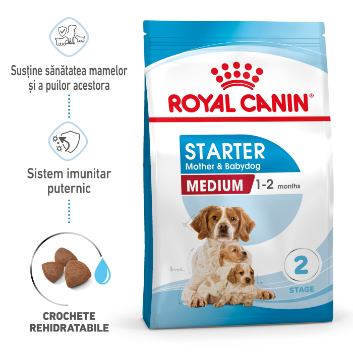 Royal Canin Medium Starter Mother & Babydog, mama si puiul, hrana uscata caine, 4 kg [9]