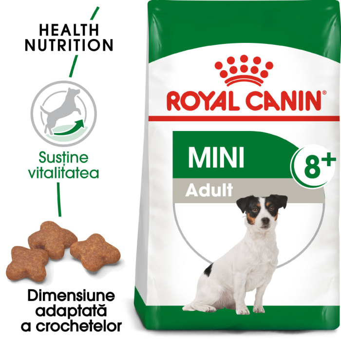 Hrana uscata pentru caini Royal Canin Mini Adult 8+, Senior, 2kg