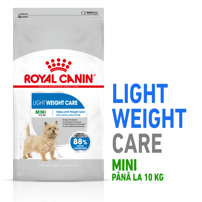 Royal Canin Mini Light Weight Care Adult hrana uscata caine, limitarea cresterii in greutate, 8 kg