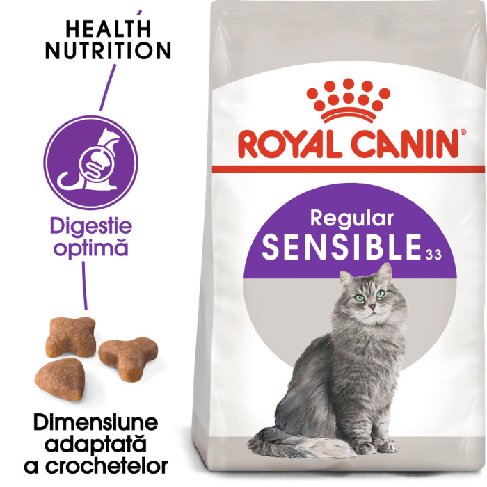 Hrana uscata pentru pisici Royal Canin Sensible Adult, Digestie optima, 10kg