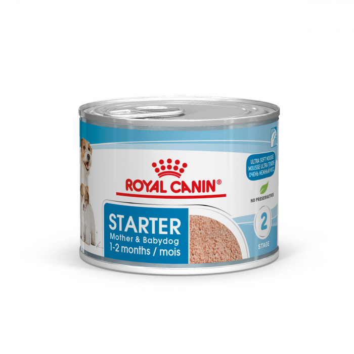 Royal Canin Starter Mousse, mama si puiul, hrana umeda caine (textura spumoasa), 195 g [2]