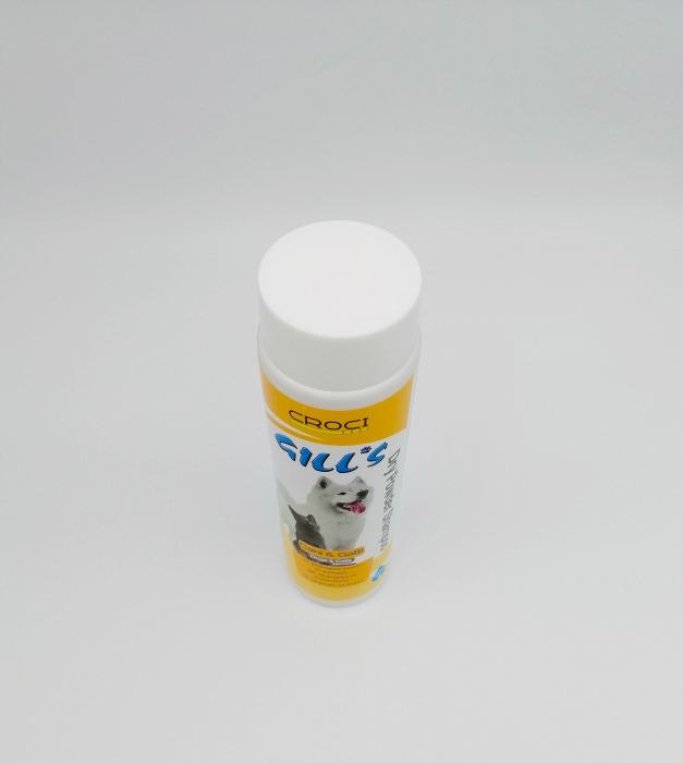 Sampon pudra uscat pentru caini si pisici Croci Gill's, 200 ml [2]