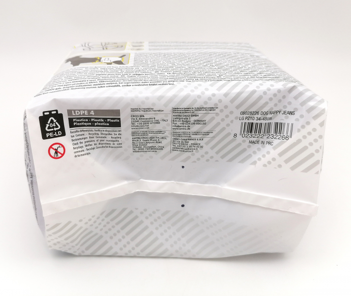 Scutece pentru caini, Croci Dog Nappy, model jeans, L, 34-48 cm [4]