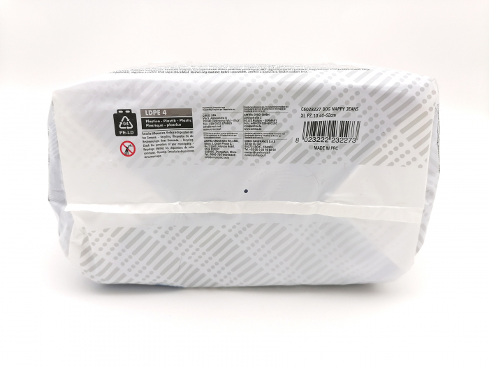 Scutece pentru caini, Croci Dog Nappy, model jeans, XL, 40 [4]