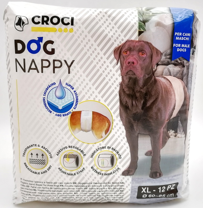 Scutece pentru caini, Dog Nappy, pentru  masculi, XL, 60-85 cm, c6028998 [4]