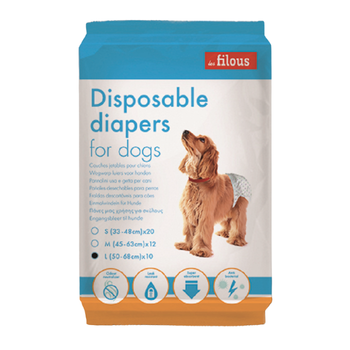 Scutece pentru caini, Les Filous, L, 10 buc