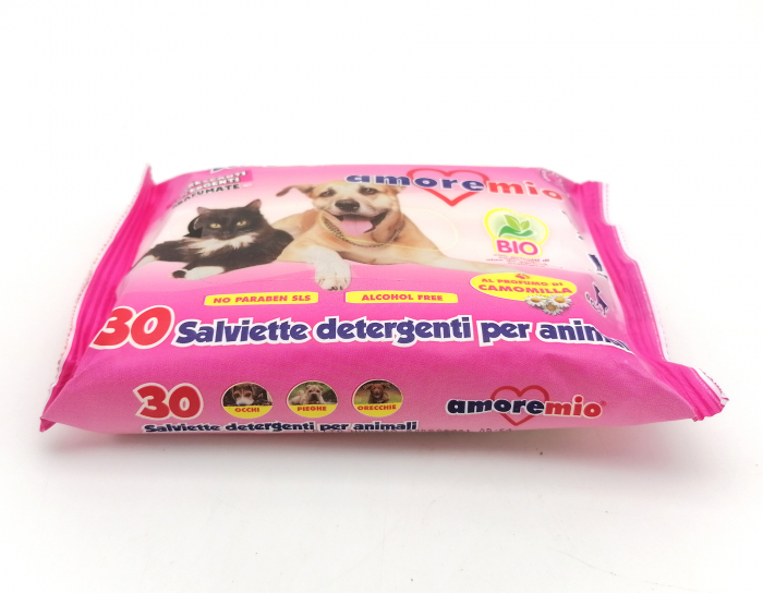 Servetele umede pentru caini si pisici Amore Mio, BIO, 30 bucati [2]