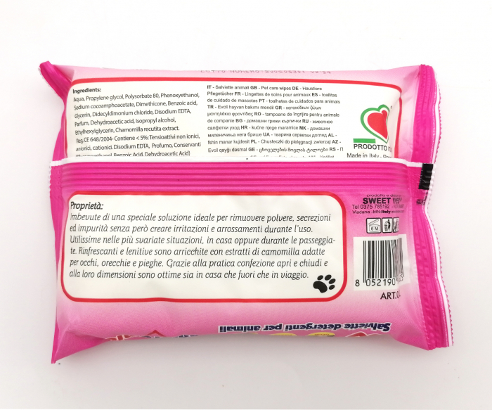 Servetele umede pentru caini si pisici Amore Mio, BIO, 30 bucati [4]