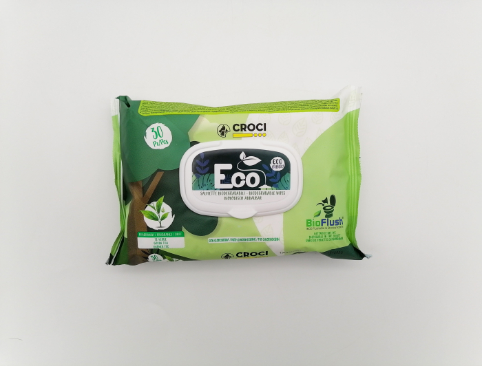 Servetele umede pentru caini si pisici Croci, biodegradabile, cu clorhexidina si ceai verde, 30 bucati [5]