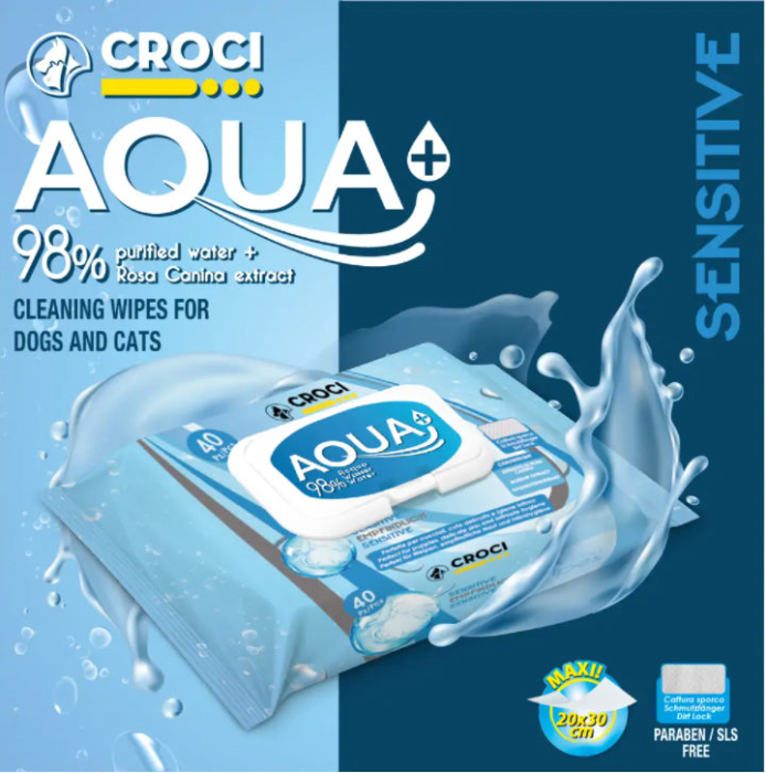 Servetele umede pentru caini si pisici Croci, Sensitive, 40 bucati [6]