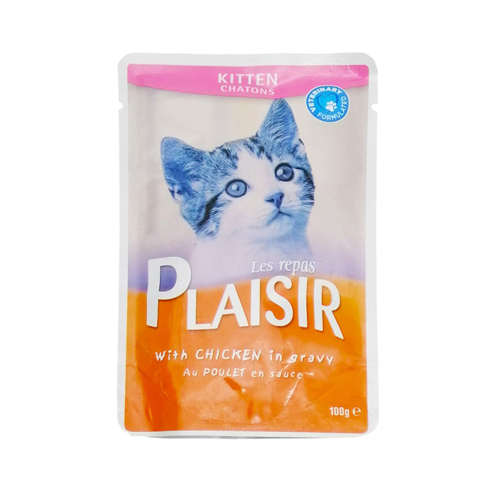 Set Hrana umeda pentru pisici Kitten Plaisir, Pui, 22x100g [1]