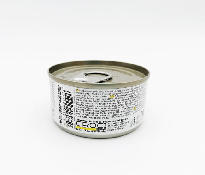 Hrana umeda pentru pisici Croci Vibrisse, Pui, Sunca de pui si Dovleac, 70 g [2]