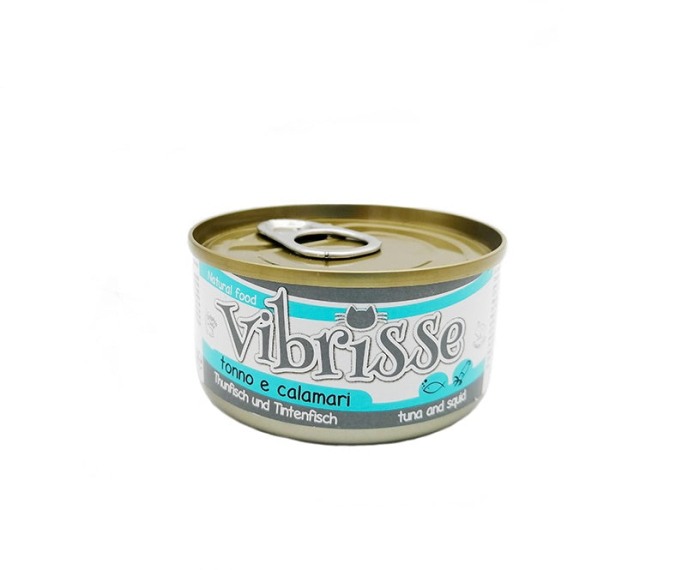Set hrana umeda pentru pisici, Vibrisse, ton si calamar, 6x70 g, C1018876
