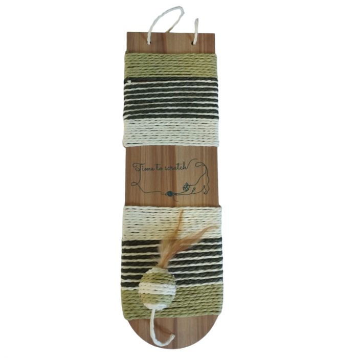 Sisal pentru pisici Bobby Time, 73 x 12.5 cm, Verde [2]