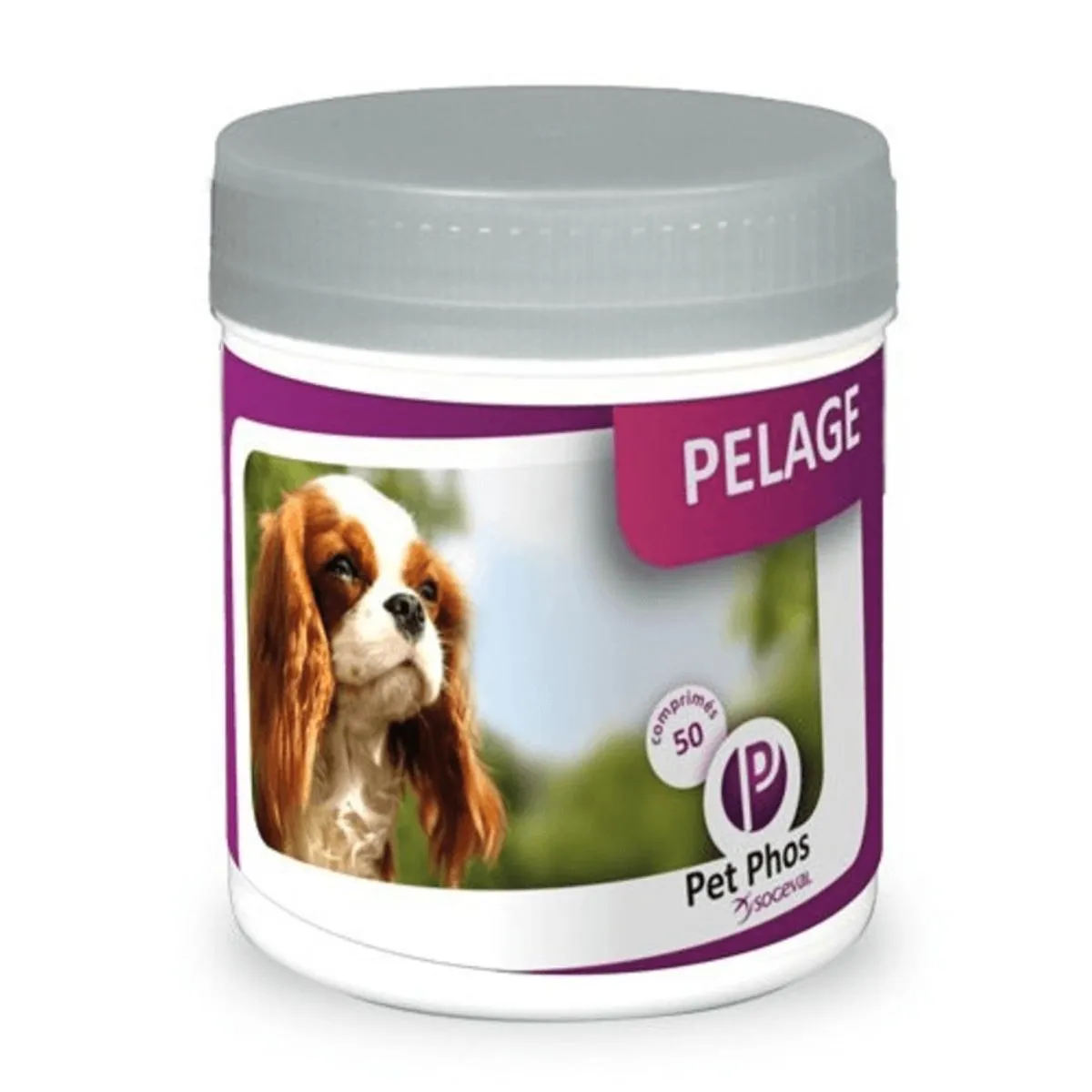 Supliment de vitamine si minerale pentru caini Pet Phos Pelage, Piele sanatoasa si blana stralucitoare, 50 Tablete