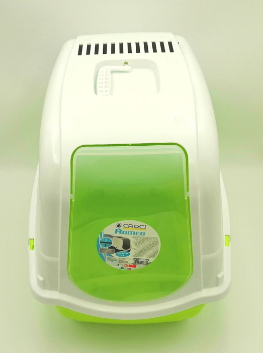 Toaleta pentru pisici Croci Romeo, Cu filtru, verde [2]