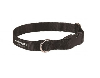 Zgarda pentru caini Pet Expert, marime M, 2 x 30 - 45 cm, negru